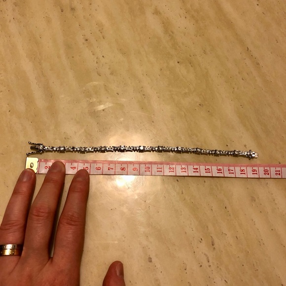 Like New 925 Sterling Silver with Real Crystals Bracelet - Picture 7 of 8